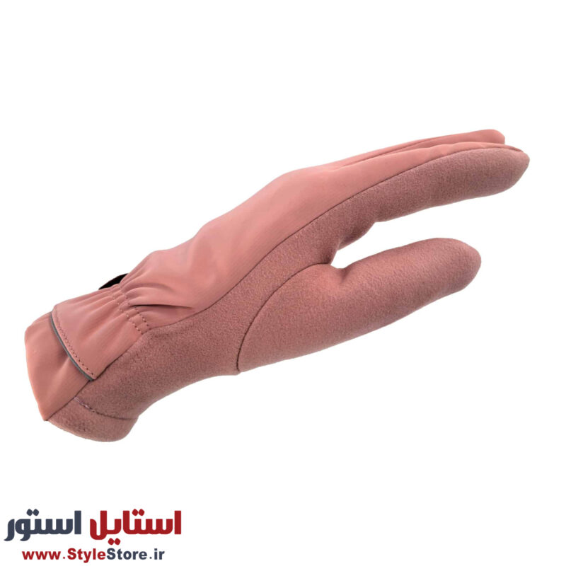 دستکش زنانه مدل AA طرح BABY رنگ صورتی