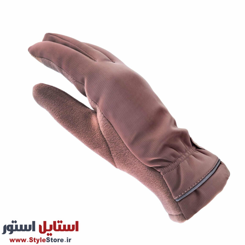 دستکش زنانه مدل AA طرح BABY رنگ نخودی