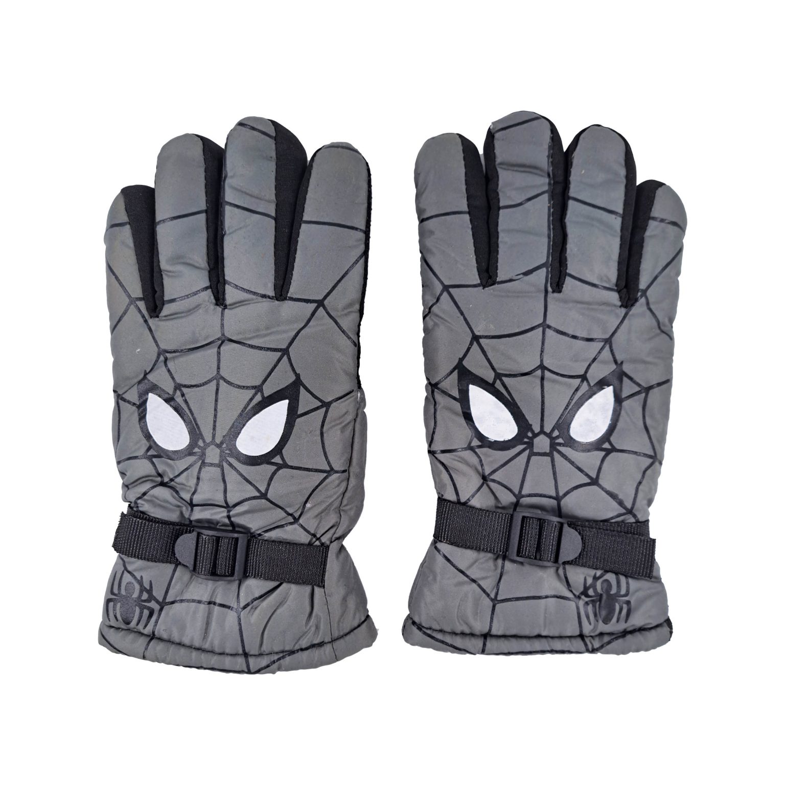 دستکش بچگانه طرح مرد عنکبوتی رنگ طوسی