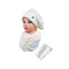 ست کلاه و شال گردن و دستکش بافتنی زنانه سام مدل 446 رنگ سفید