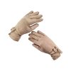 دستکش زنانه مدل جیر پاپیونی رنگ خاکی