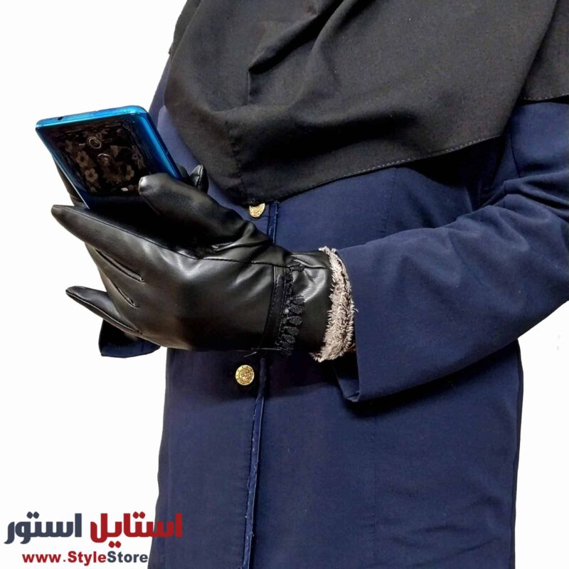 دستکش زنانه مدل چرمی کد KH-PA01