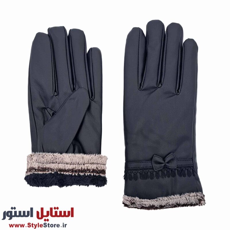 دستکش زنانه مدل چرمی کد KH-PA01