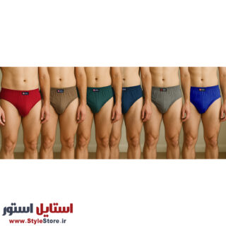 شورت مردانه نیکو مدل اسلیپ رنگ تیره مجموعه 6 عددی