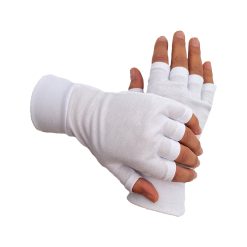 دستکش زنانه سیلکا مدل نیم انگشتی کد 1099 رنگ سفید