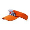 کلاه آفتابگیر بچگانه مدل عروسکی گربه کد 51627 رنگ نارنجی