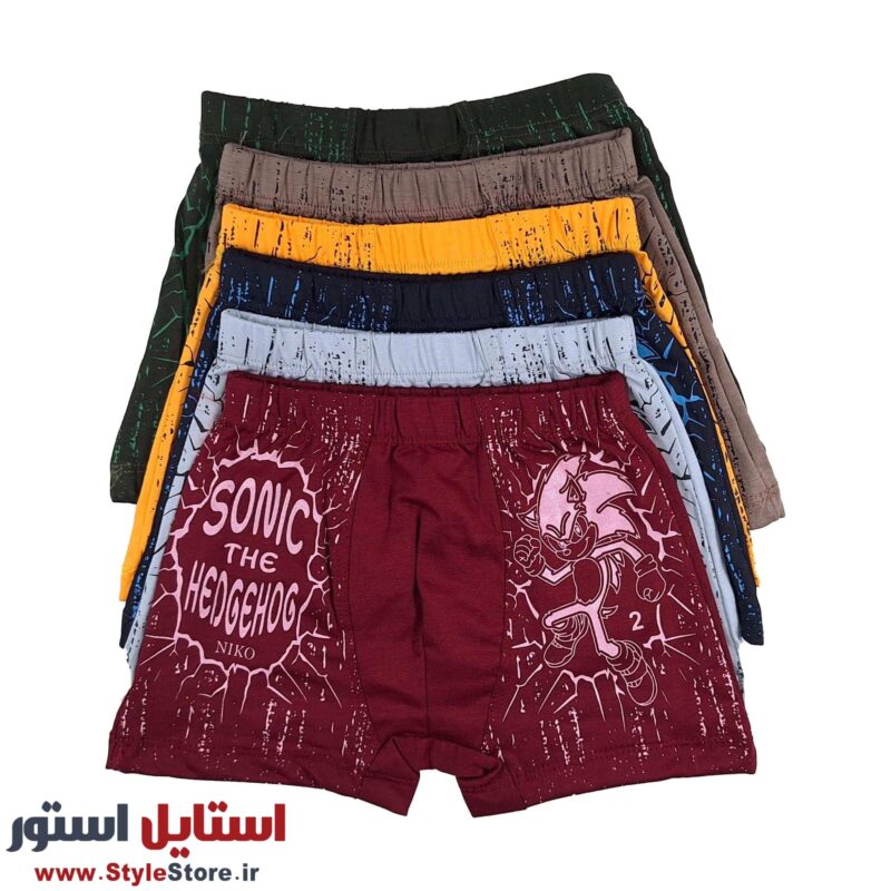 شورت پسرانه پادار نیکو طرح سونیک