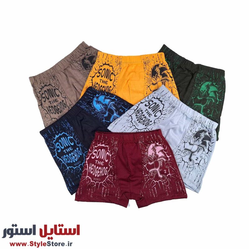 شورت پسرانه پادار نیکو طرح سونیک