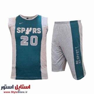 ست تاپ و شلوارک مردانه مدل SPORT-20 کد 1035 رنگ سبز