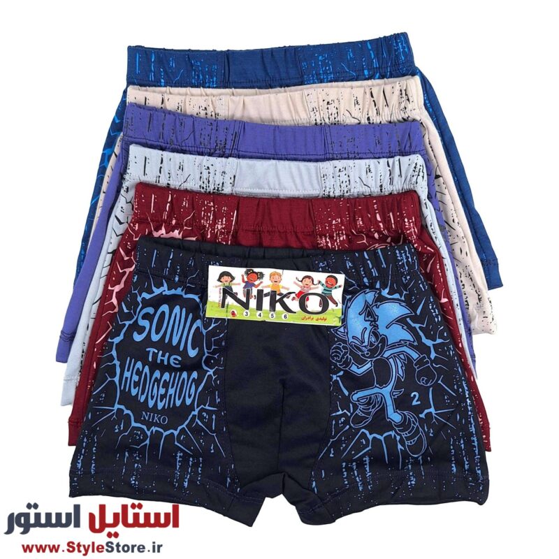 شورت پسرانه پادار نیکو طرح سونیک