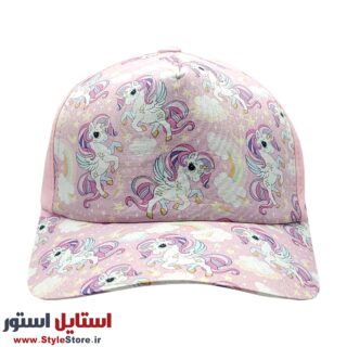 کلاه کپ دخترانه طرح اسب تک شاخ کد 51639