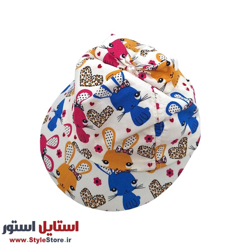 کلاه کپ بچگانه مدل قلب و خرگوش کد 1297