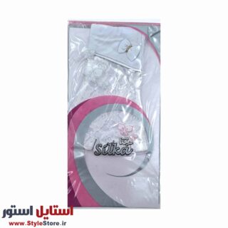 دستکش زنانه سیلکا مدل نیم انگشت گیپور رنگ سفید