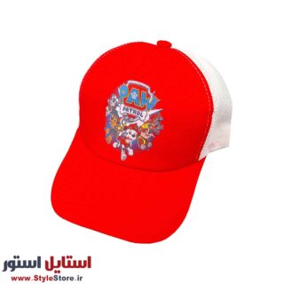 کلاه کپ بچگانه مدل سگ نگهبان کد 1219 رنگ قرمز