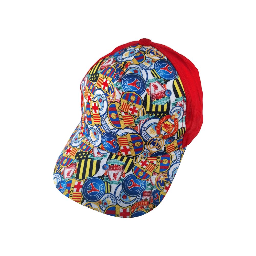 کلاه کپ پسرانه طرح باشگاهی کد 1137 رنگ قرمز