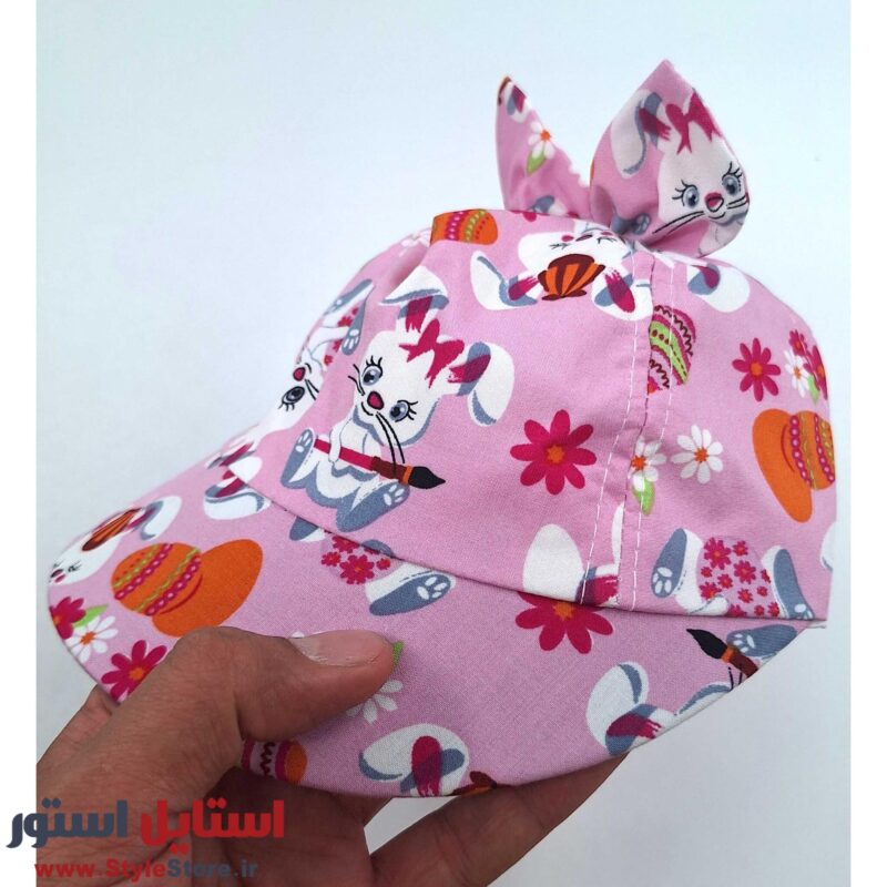 کلاه آفتابگیر بچگانه مدل خرگوش نقاش کد 1298