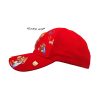کلاه کپ پسرانه مدل خرس برجسته کد 1143 رنگ قرمز