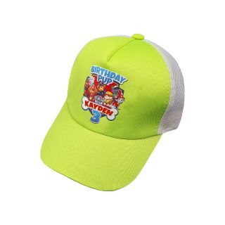 کلاه کپ بچگانه مدل سگ های نگهبان کد 1201 رنگ فسفری
