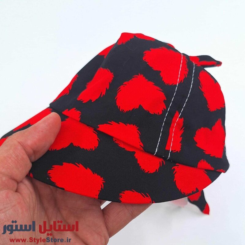 کلاه آفتابگیر بچگانه طرح قلب کد 1290