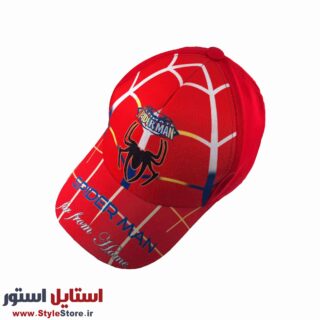 کلاه کپ پسرانه مدل مرد عنکبوتی کد 1131 رنگ قرمز