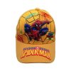 کلاه کپ پسرانه مدل مرد عنکبوتی چراغدار کد 1144 رنگ زرد