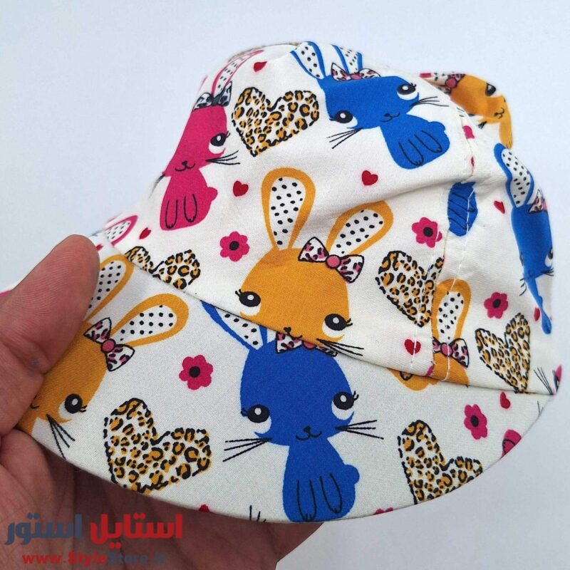 کلاه کپ بچگانه مدل قلب و خرگوش کد 1297