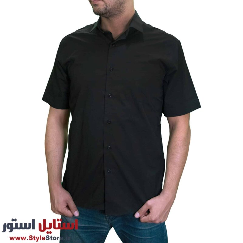 پیراهن آستین کوتاه مشکی