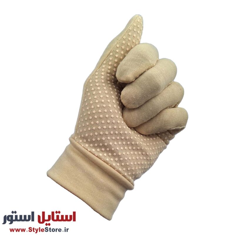 دستکش زنانه سیلکا مدل رانندگی رنگ کرم