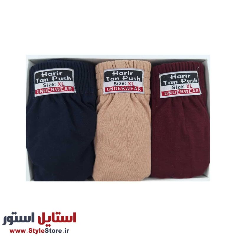 شورت مردانه حریر تن پوش کد 1361 مجموعه 3 عددی