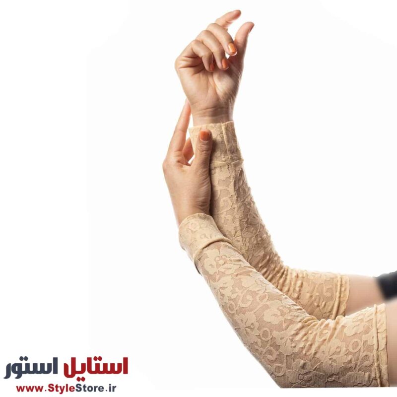 ساق دست زنانه سیلکا مدل گیپور رنگ کرم