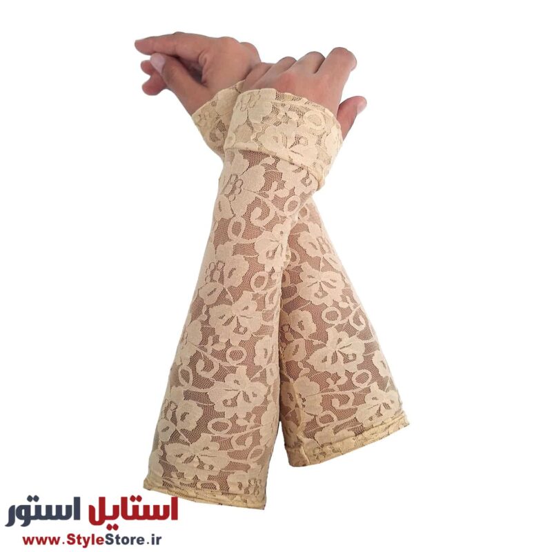 ساق دست زنانه سیلکا مدل گیپور رنگ کرم