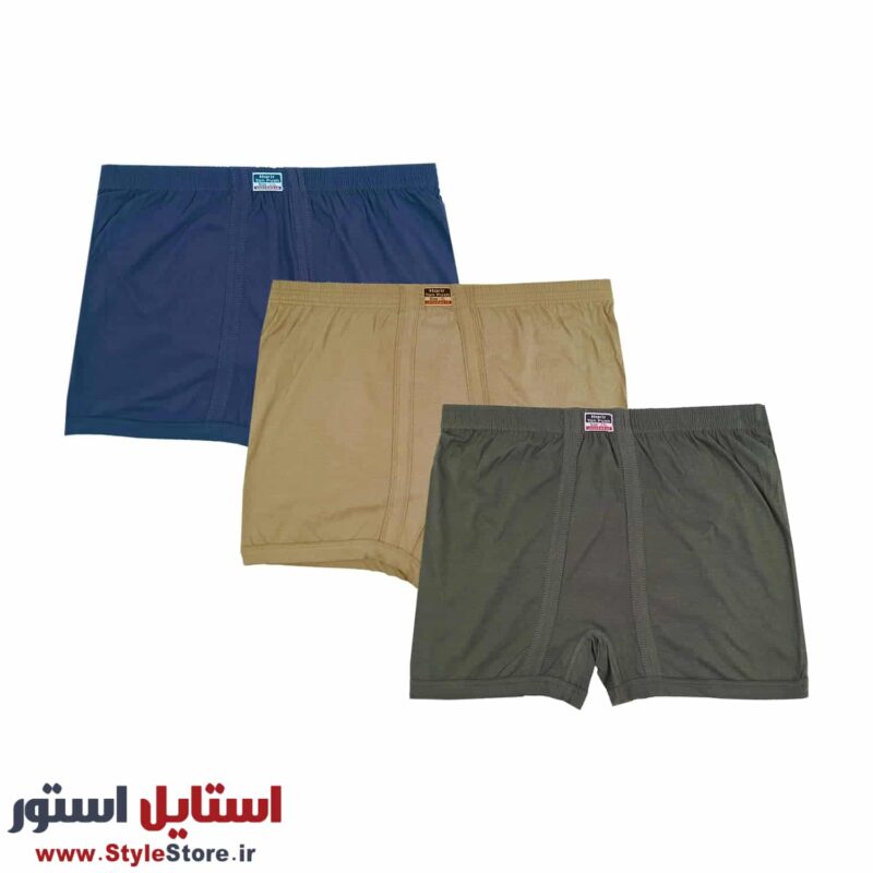 شورت مردانه حریر تن پوش کد 1363 مجموعه 3 عددی
