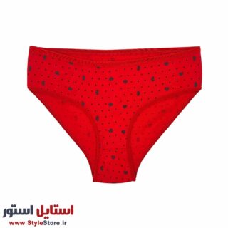 شورت زنانه مدل Dot Heart کد 1360 رنگ قرمز