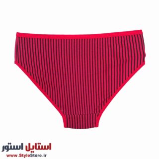 شورت زنانه مدل راه راه کد 1357 رنگ قرمز