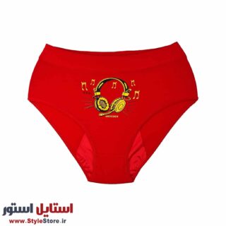 شورتکس زنانه مدل Head Phone کد 1368 رنگ قرمز
