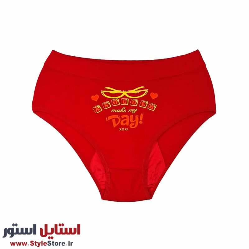 شورتکس زنانه مدل Make My Day کد 1366 رنگ قرمز