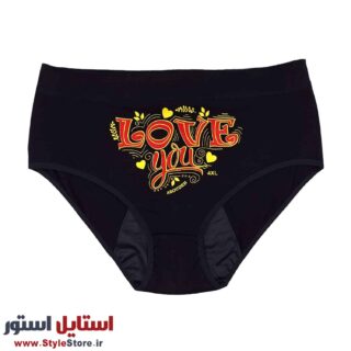 شورتکس زنانه مدل Love You کد 1364 رنگ مشکی
