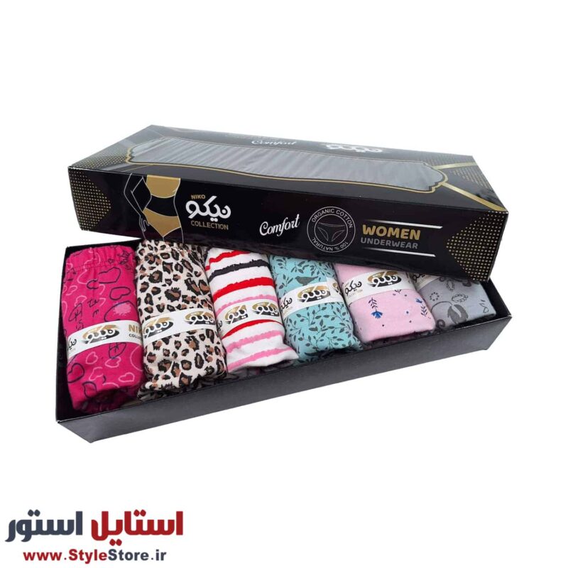 شورت زنانه نیکو مدل سوپر پنبه مجموعه 6 عددی