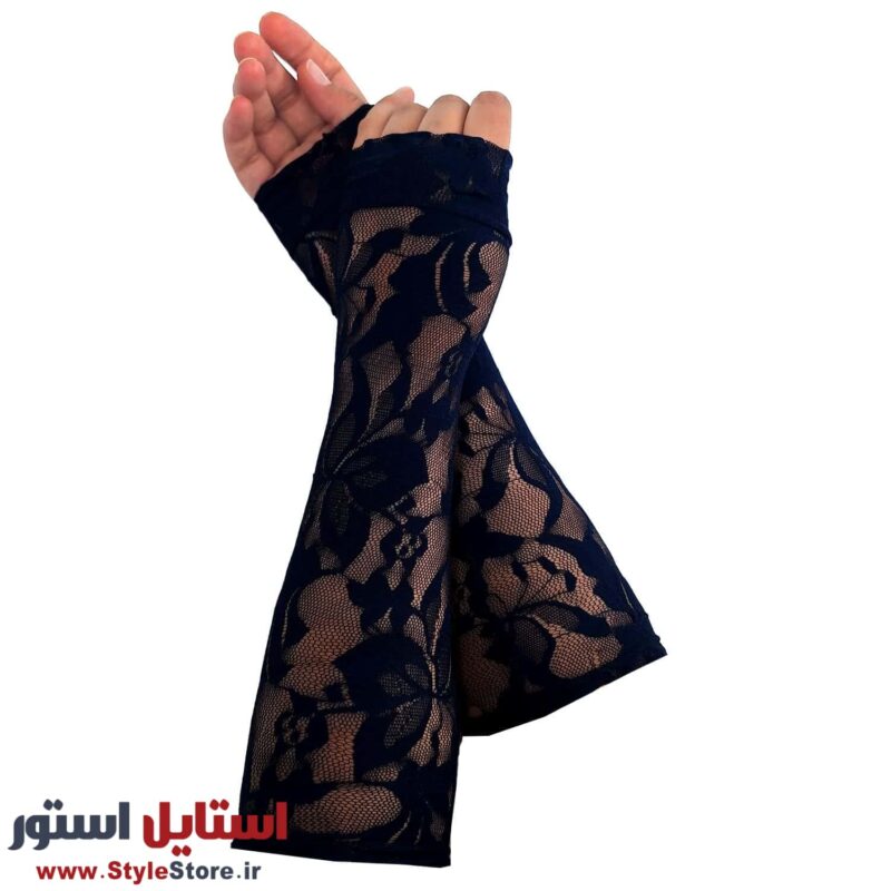 ساق دست زنانه سیلکا مدل گیپور رنگ مشکی