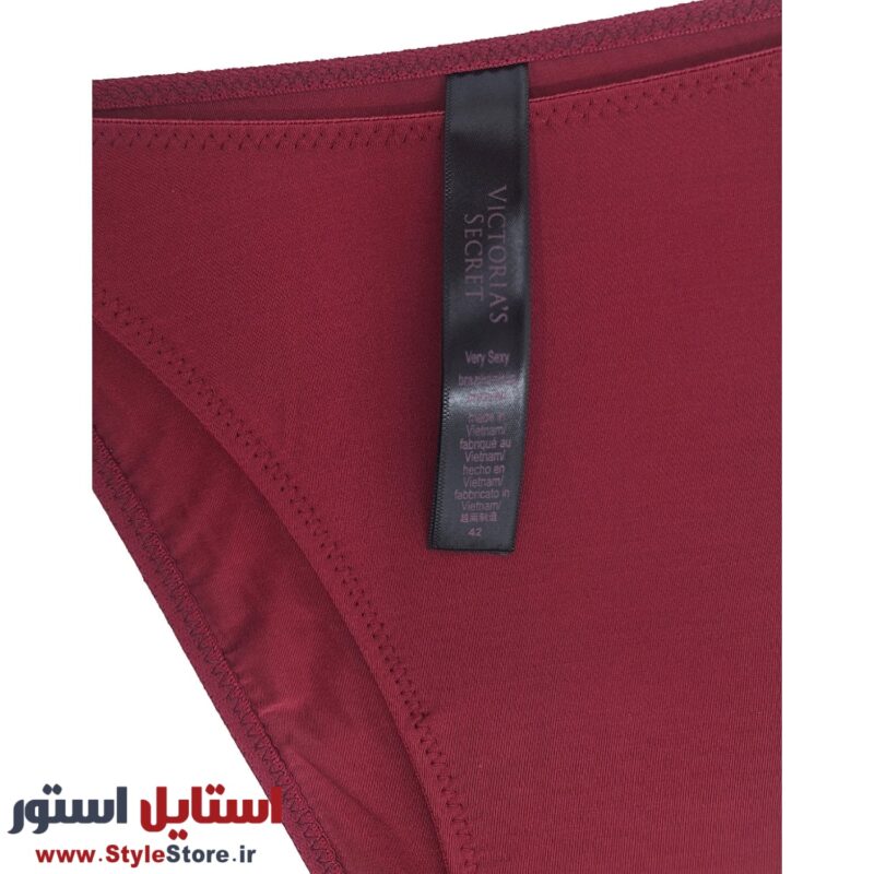 شورت زنانه بندی تانگ کد 1428 رنگ زرشکی