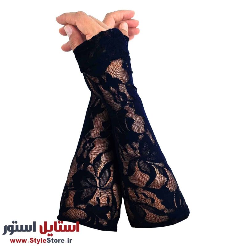 ساق دست زنانه سیلکا مدل گیپور رنگ مشکی