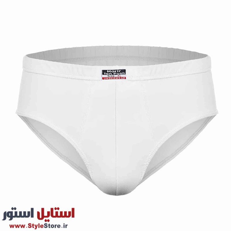 شورت مردانه حریر تن پوش مدل اسلیپ رنگ سفید