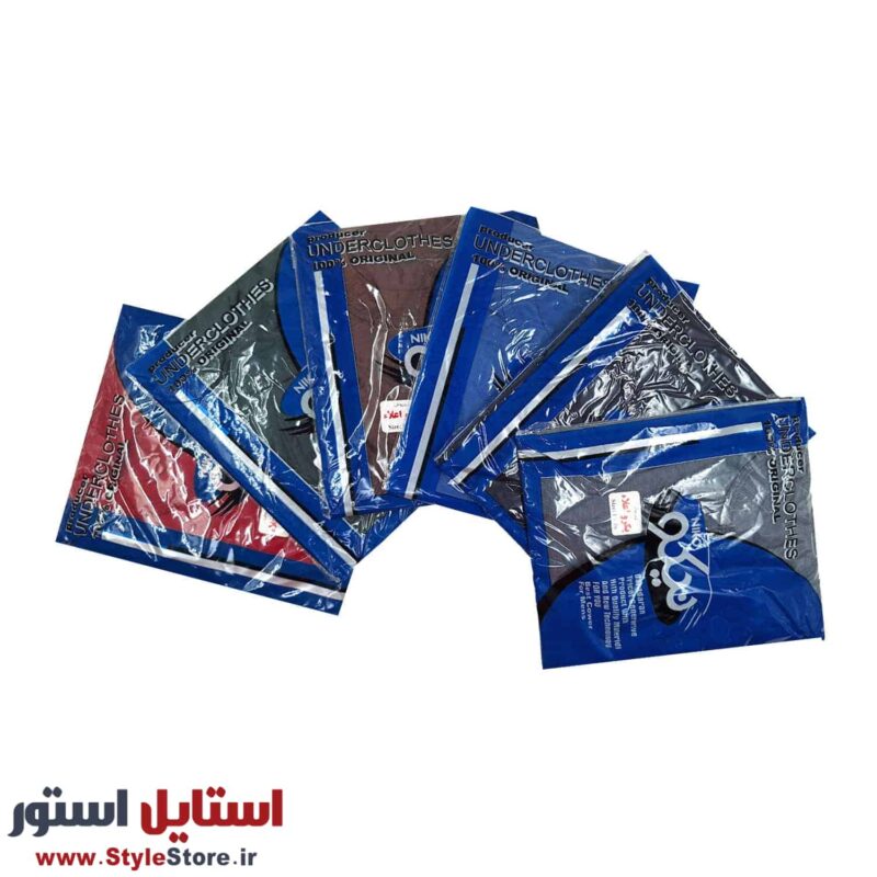 زیرپوش آستین دار مردانه نیکو یقه کش 6 رنگ (یکرو/نازک)