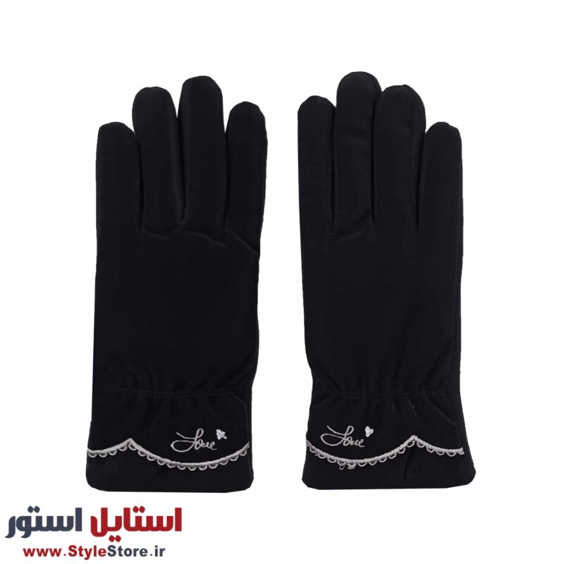 دستکش زنانه مدل AA کد 1469 رنگ مشکی
