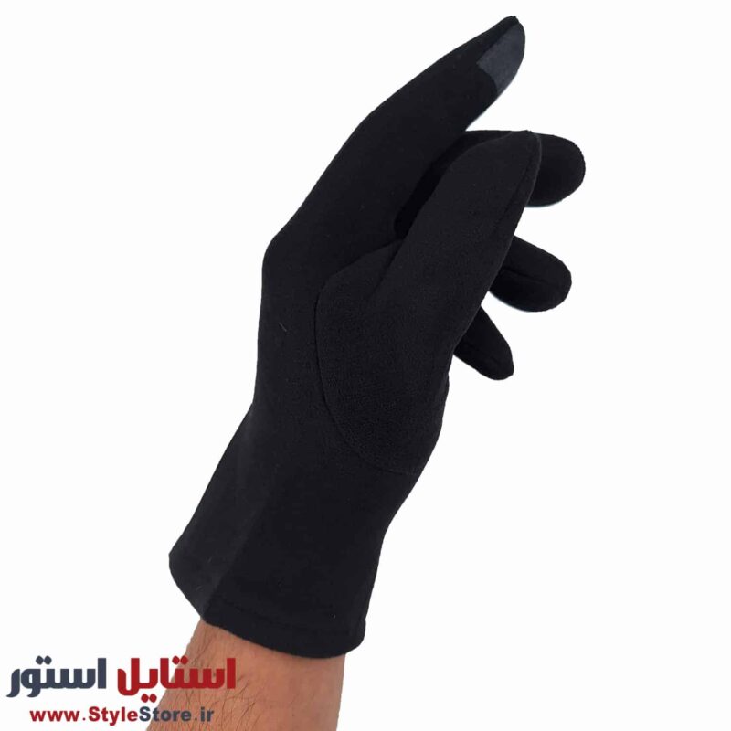 دستکش مردانه طرح گوزن کد 1464 رنگ مشکی