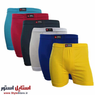 شورت مردانه نیکو مدل پادار رنگ شاد مجموعه 6 عددی