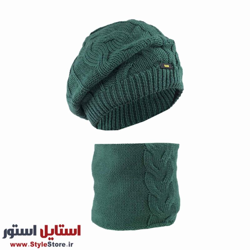 ست کلاه و شال گردن بافتنی سام کد 515