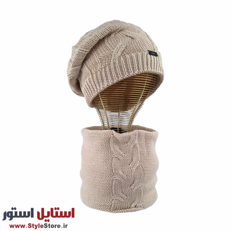 ست کلاه و شال گردن بافتنی سام کد 515