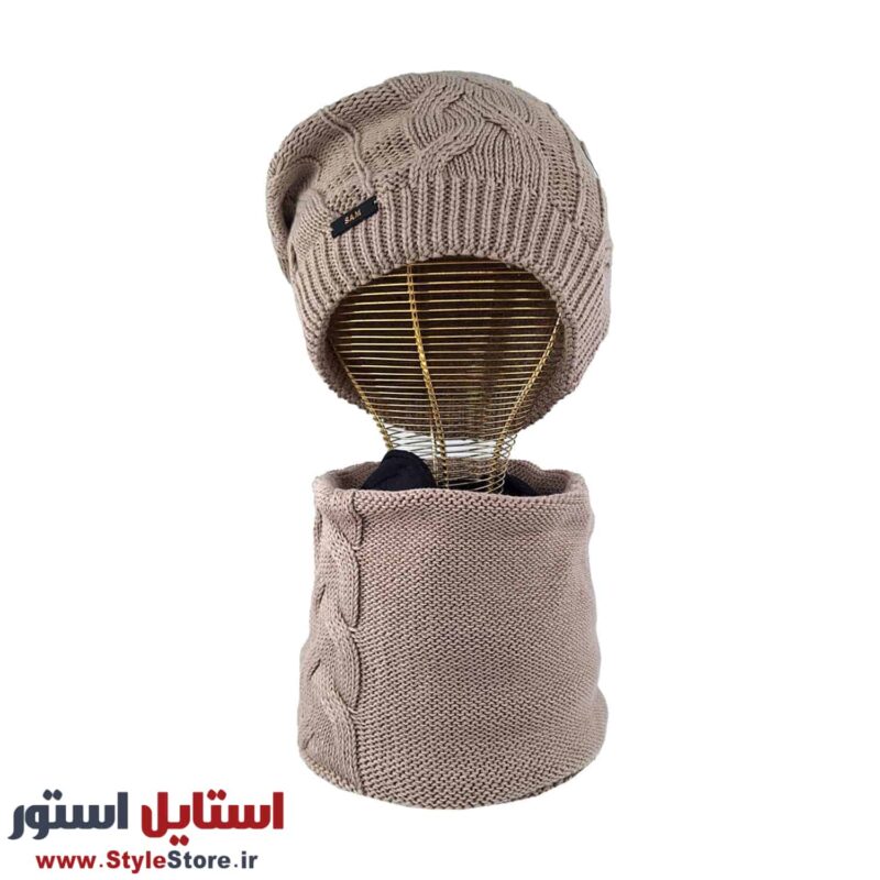 ست کلاه و شال گردن بافتنی سام کد 515