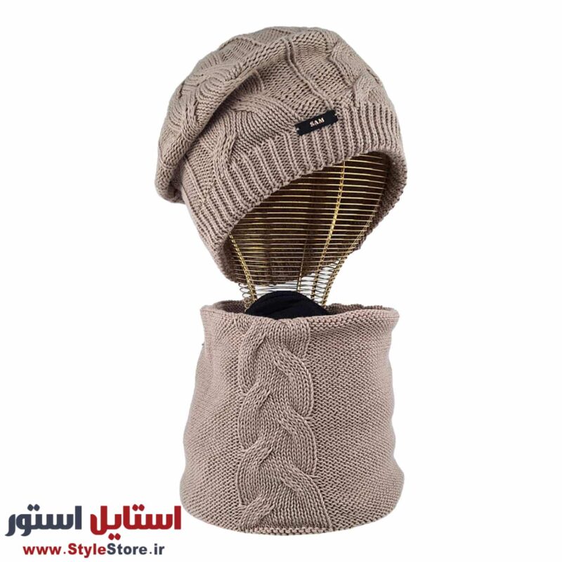 ست کلاه و شال گردن بافتنی سام کد 515